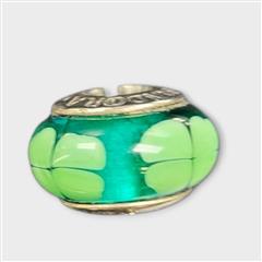 Authentic Pandora #790927 Kiss Me, I'm Irish Clover Murano Glass Bead